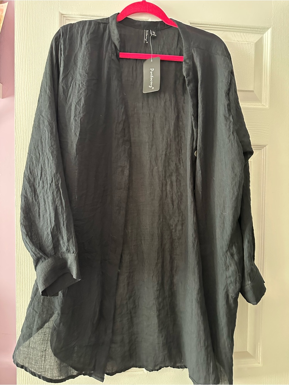 Black Open-Front Women's Swim Coverup by Pescara